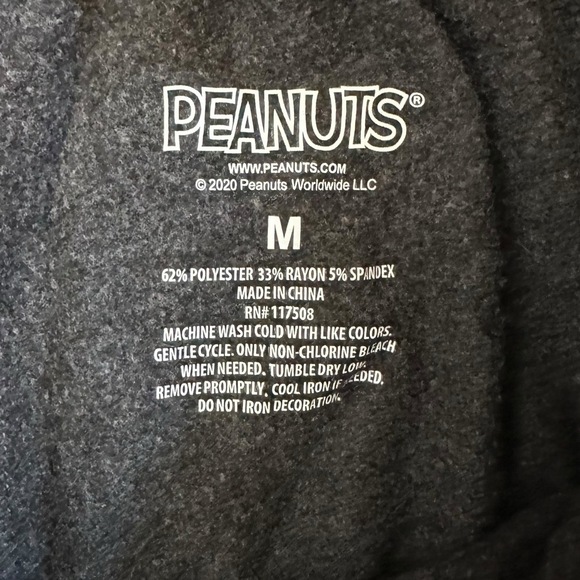 Peanuts Snoopy Jogger Sweatpants Womens Size Med Grey Drawstring Lounge Pants - Picture 8 of 9